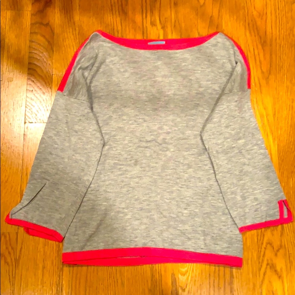 C&C California gray sweater with pink trim